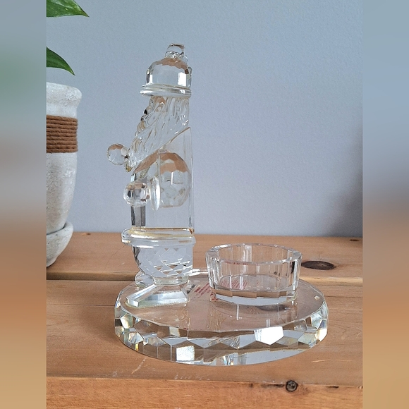 Decorative Christmas candle holder in cut crystal - Picture 5 of 11